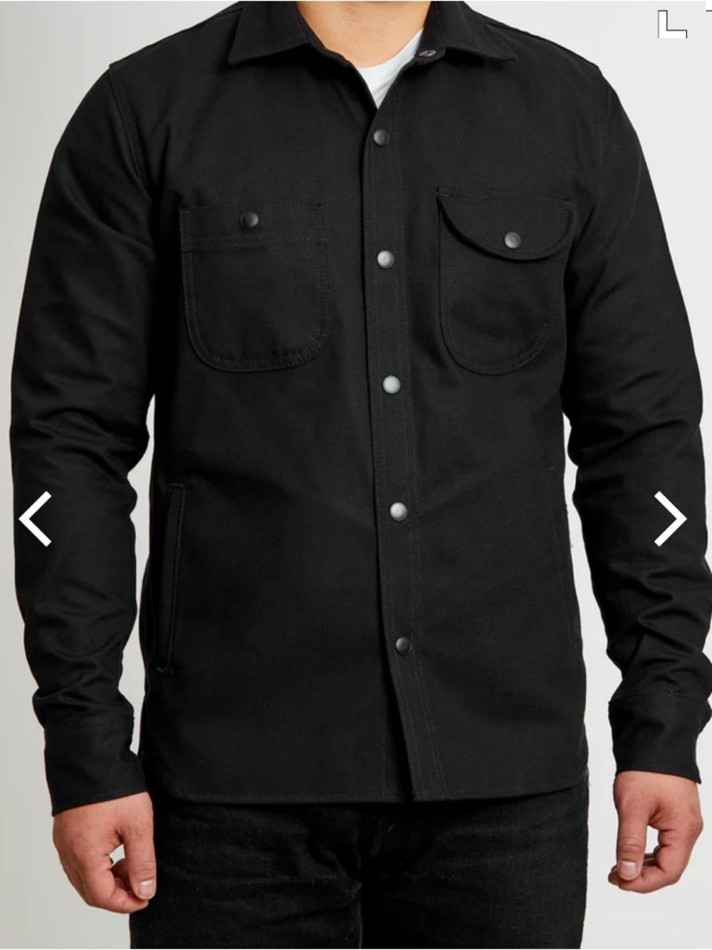 Rogue Territory Black Snap-Front Work Shirt Jacket